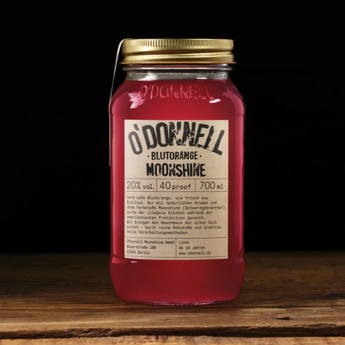 O'Donnell Moonshine „Blutorange“ (700ml - 20% vol.) – Bild 2