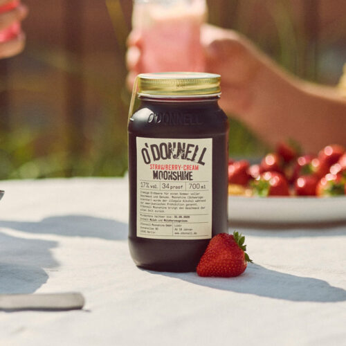 O'Donnell Moonshine „Strawberry Cream“ – Likör (700ml - 17% vol.) – Bild 2
